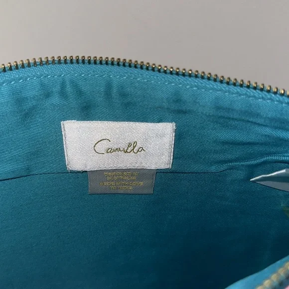 CAMILLA *Sail Away With Me* small canvas clutch pouch travel makeup bag sac - Picture 6 of 6